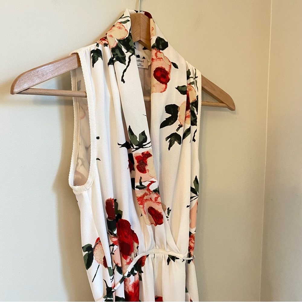 Wilfred floral Sleeveless draped V-Neck Dress - Picture 6 of 11